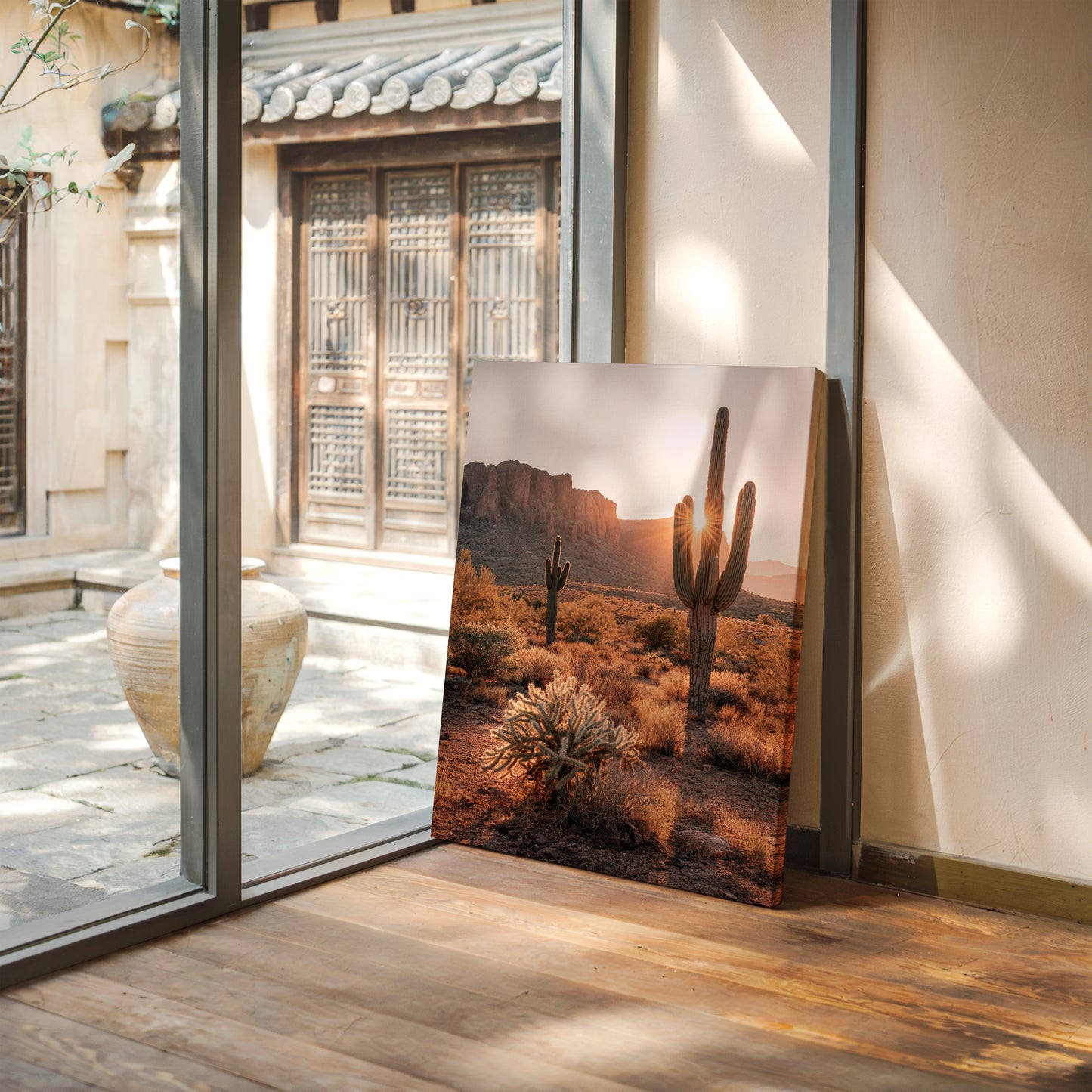 Sunlit Giants in Arid Embrace