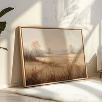 Morning Mist Paints Prairie Gold