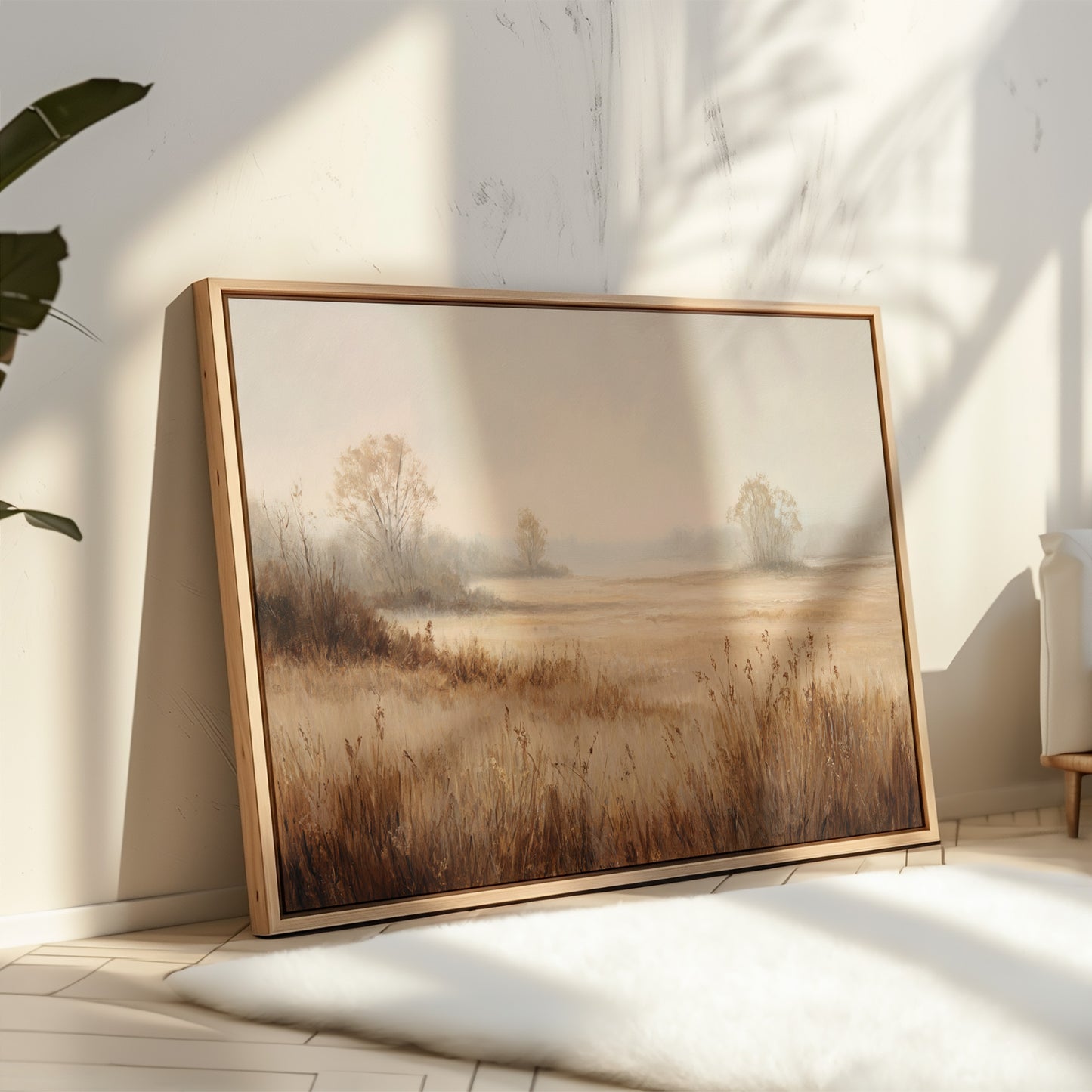 Morning Mist Paints Prairie Gold