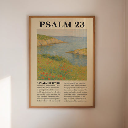 Psalm 23 Coastal Peace Print