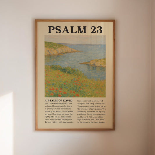 Psalm 23 Coastal Peace Print