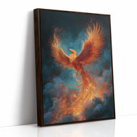 Flame Wings Against Midnight Sky