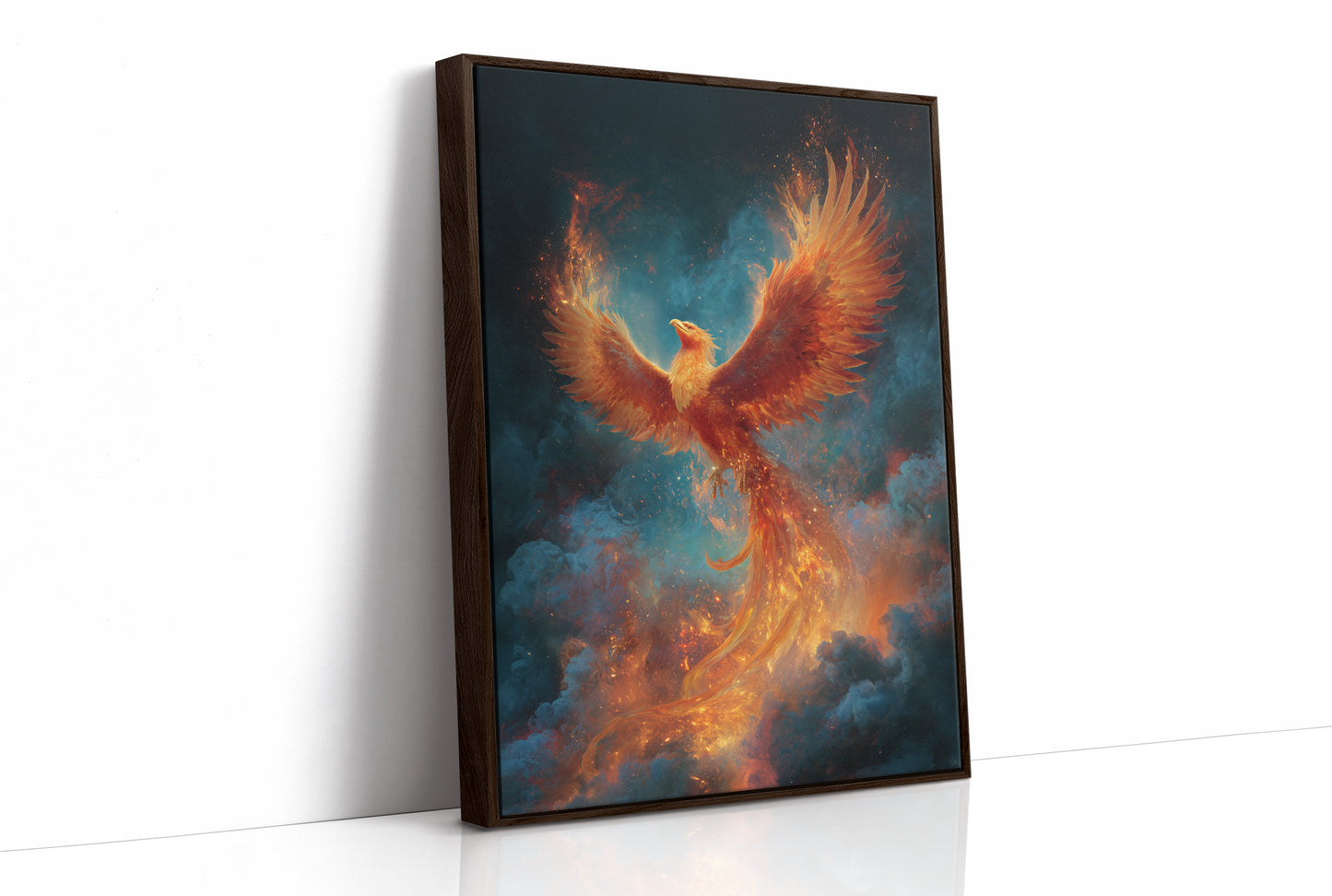 Flame Wings Against Midnight Sky