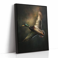 Mallard Rising On Bronze Air