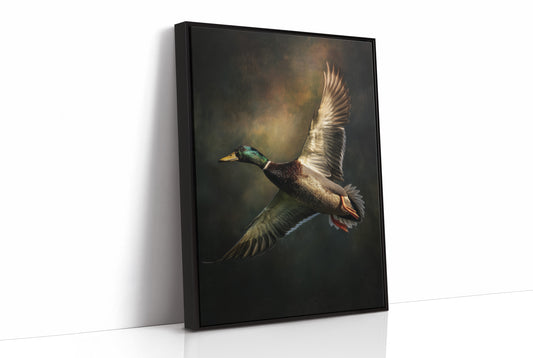 Mallard Rising On Bronze Air