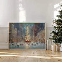 Winter Skaters Circle Manhattan's Heart