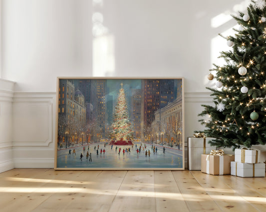 Winter Skaters Circle Manhattan's Heart