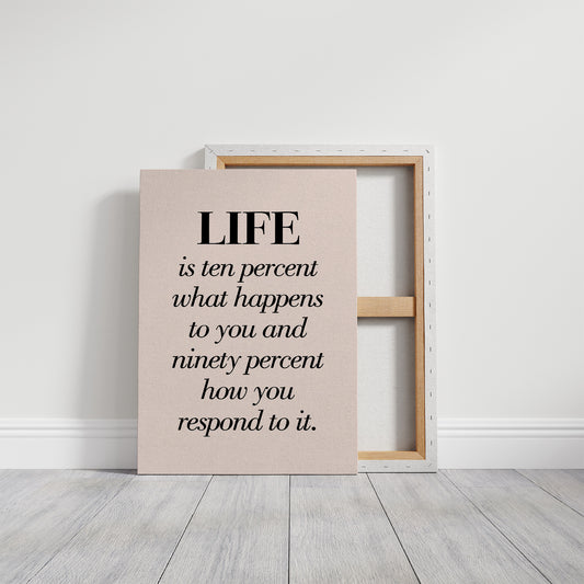 Life Is Ten Percent What Happens To You
