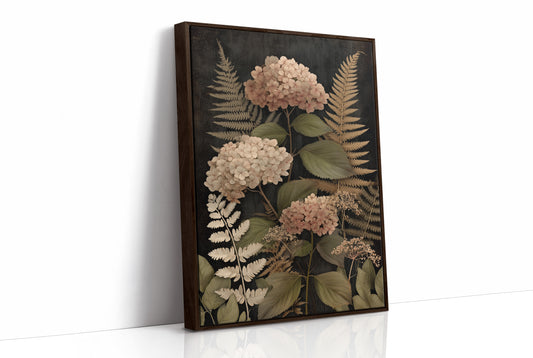 Blush Blooms Against Midnight Walls