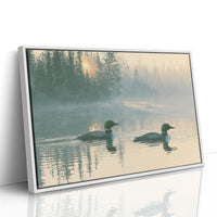 Loons, Misty Dawn Ripples