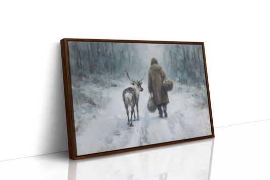 Winter Wanderers Through Misty Pines