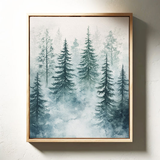 Veil of Mist Among Pines