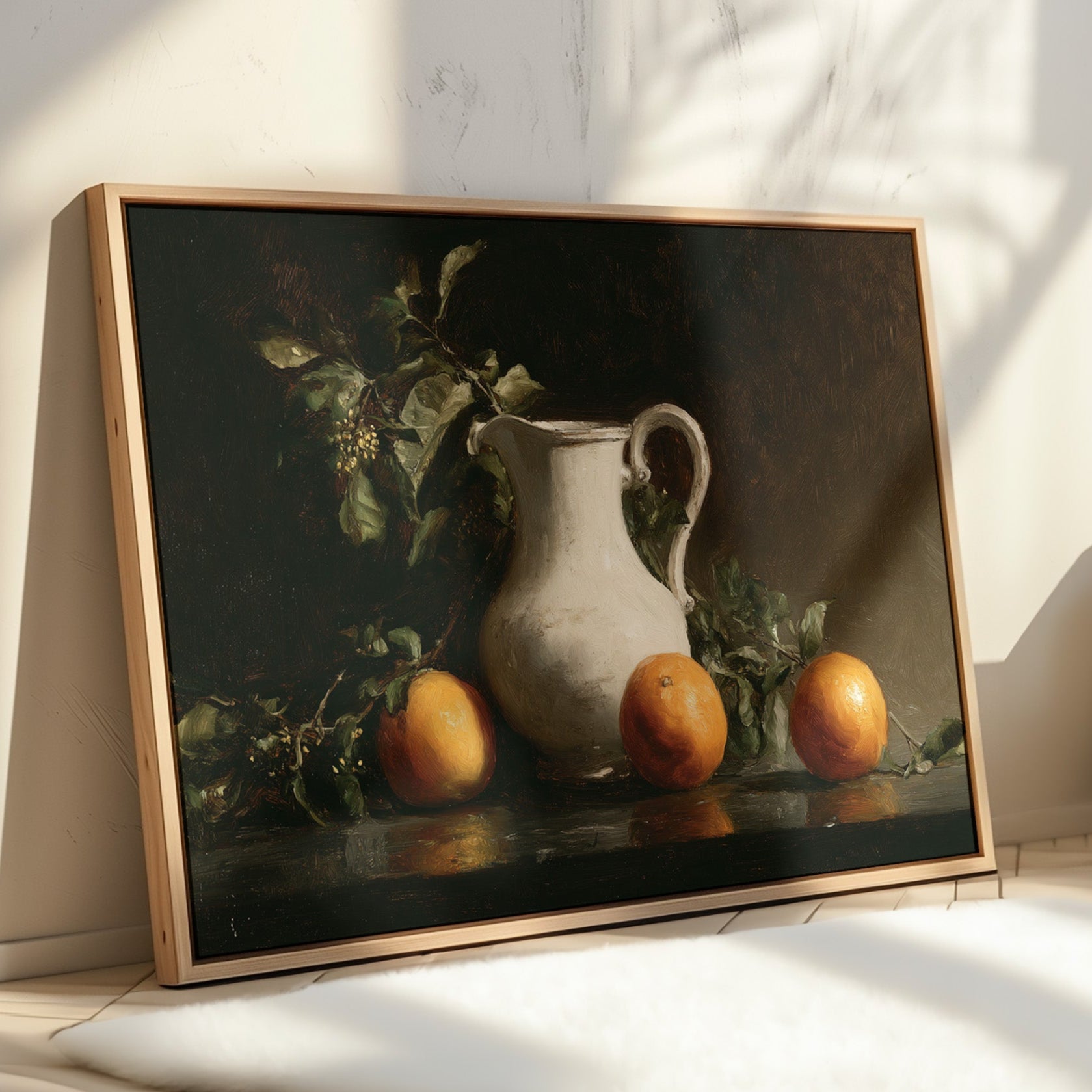 Citrus Morning With White Pitcher