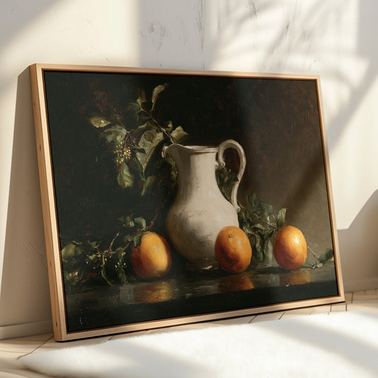 Citrus Morning With White Pitcher