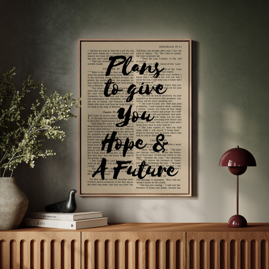 Hope and a Future Scripture Overlay Print