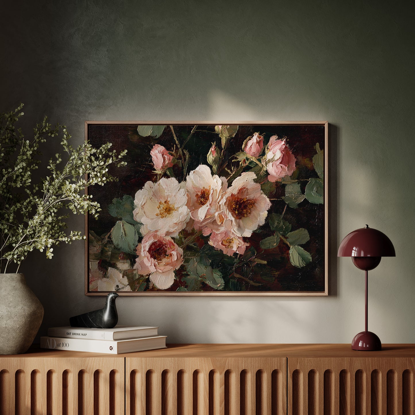 Blush Petals Dance In Lamplight