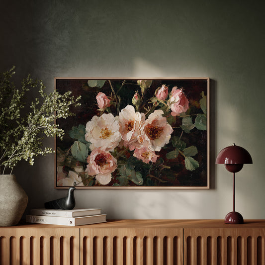 Blush Petals Dance In Lamplight