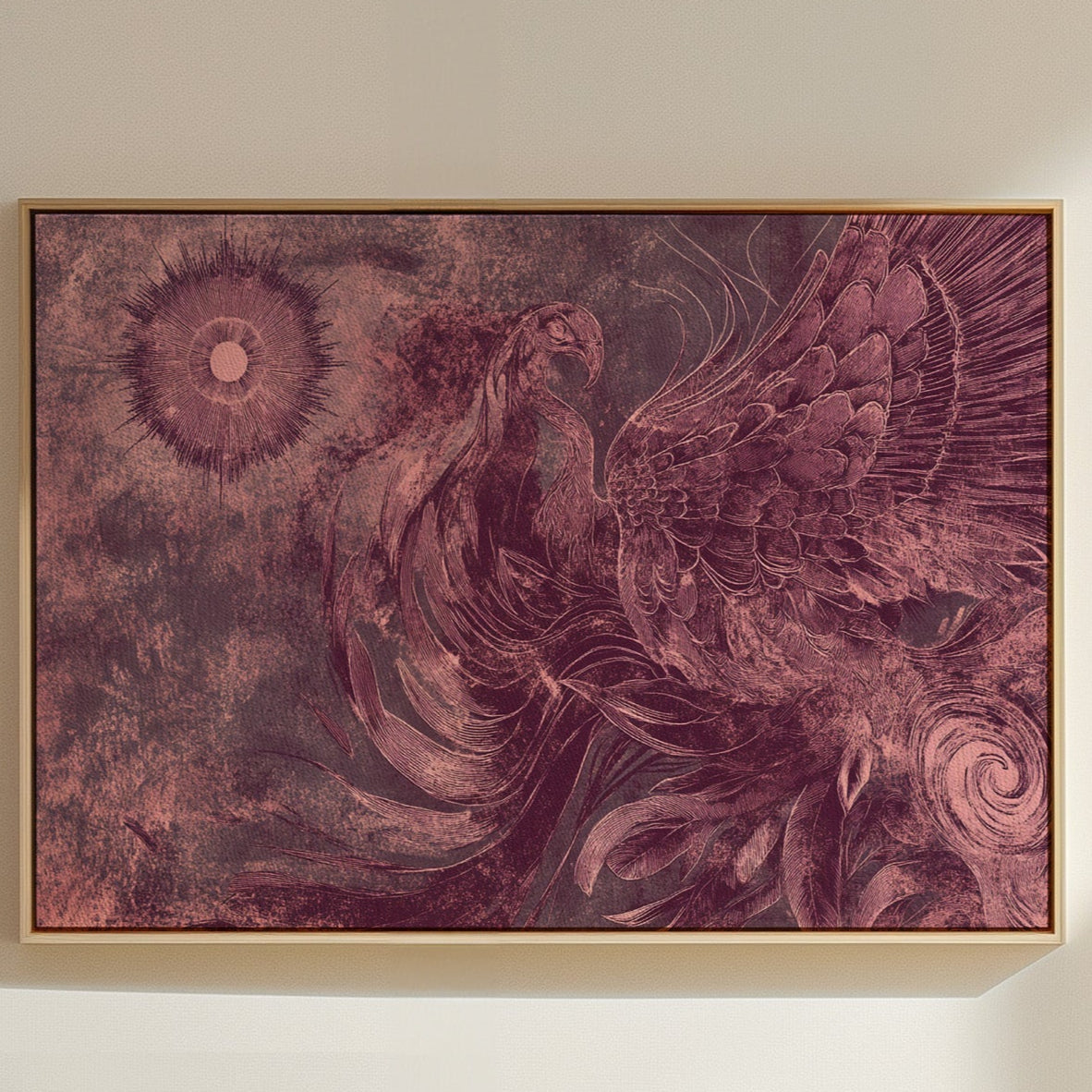 Phoenix Rising In Rose Gold