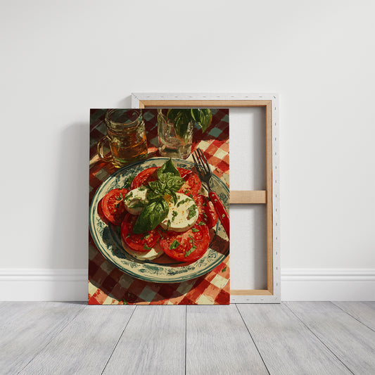 Caprese on Checkered Cloth