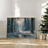 Snow Pines Guard Winter's Stream