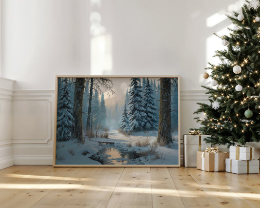 Snow Pines Guard Winter's Stream