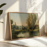 Poplars Mirror Summer's Gentle Light