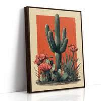 Saguaro Tales In Coral Sunset