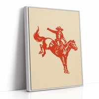 Retro Rodeo Cowboy Print