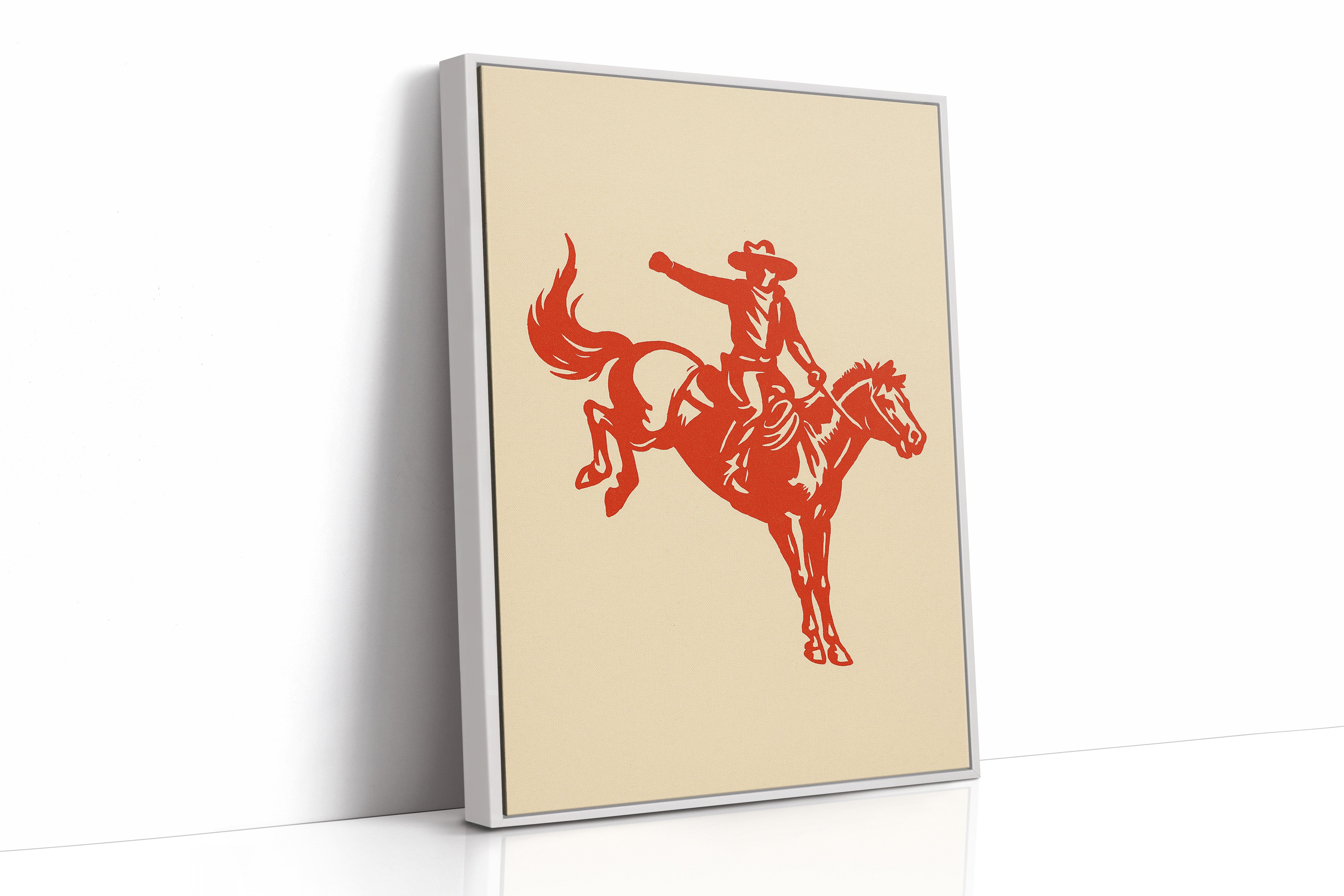 Retro Rodeo Cowboy Print