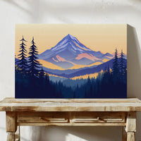 Alpine Gold Bathes Mountain Peaks