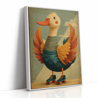 Duck With Wings Wide Open