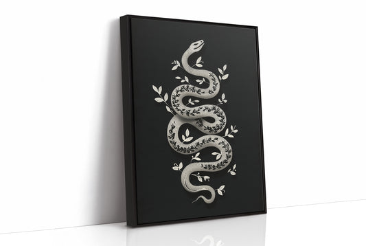 Serpent Adorned With Silver Leaves