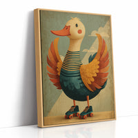 Duck With Wings Wide Open