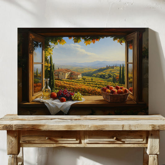 Autumn's Bounty Through Tuscan Windows