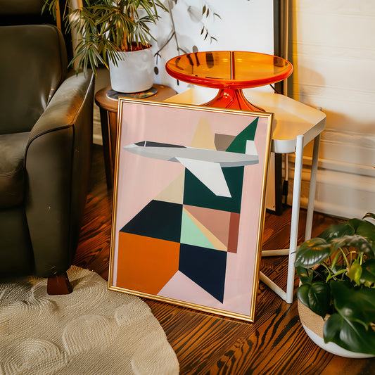 Geometric Flight Through Pastel Skies