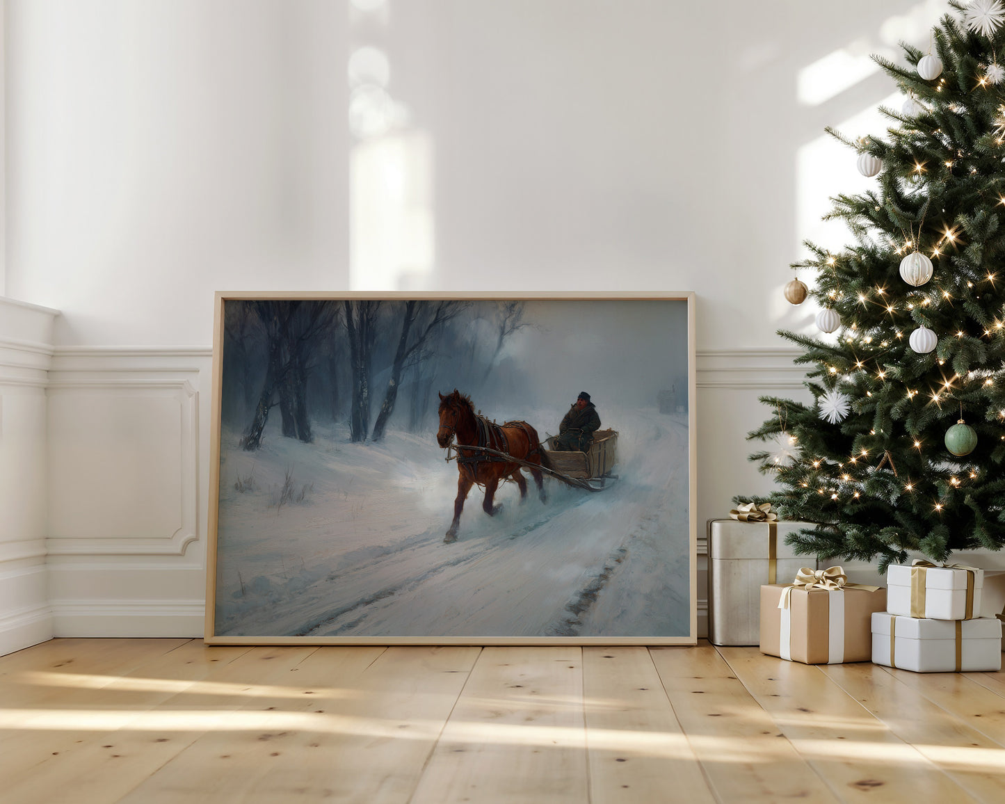 Winter's Tale Through Birch And Snow