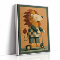 Lion on a Scooter Ride