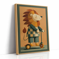 Lion on a Scooter Ride