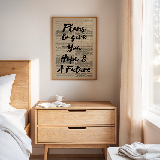 Hope and a Future Scripture Overlay Print