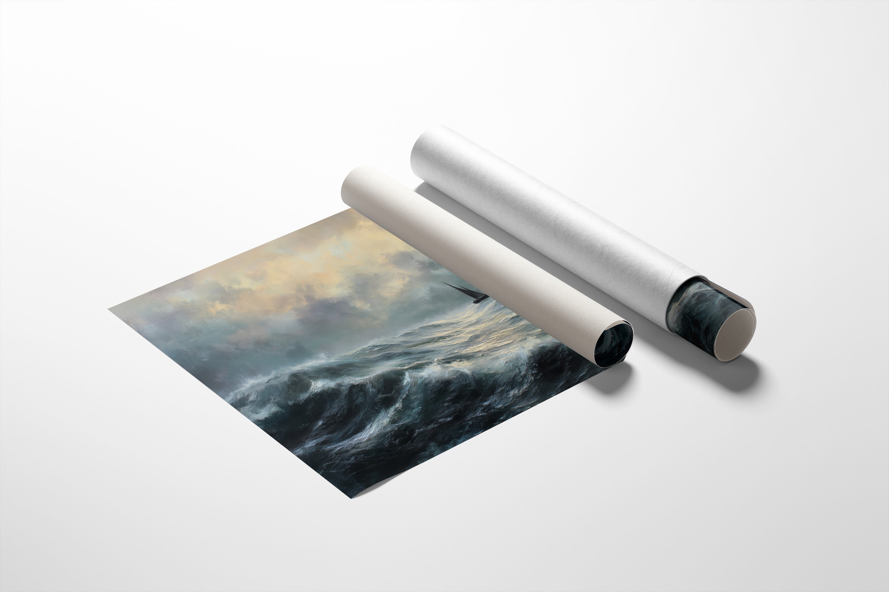 Solitary Sail Through Tempest Seas