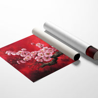 Cherry Blossoms Paint Crimson Dreams