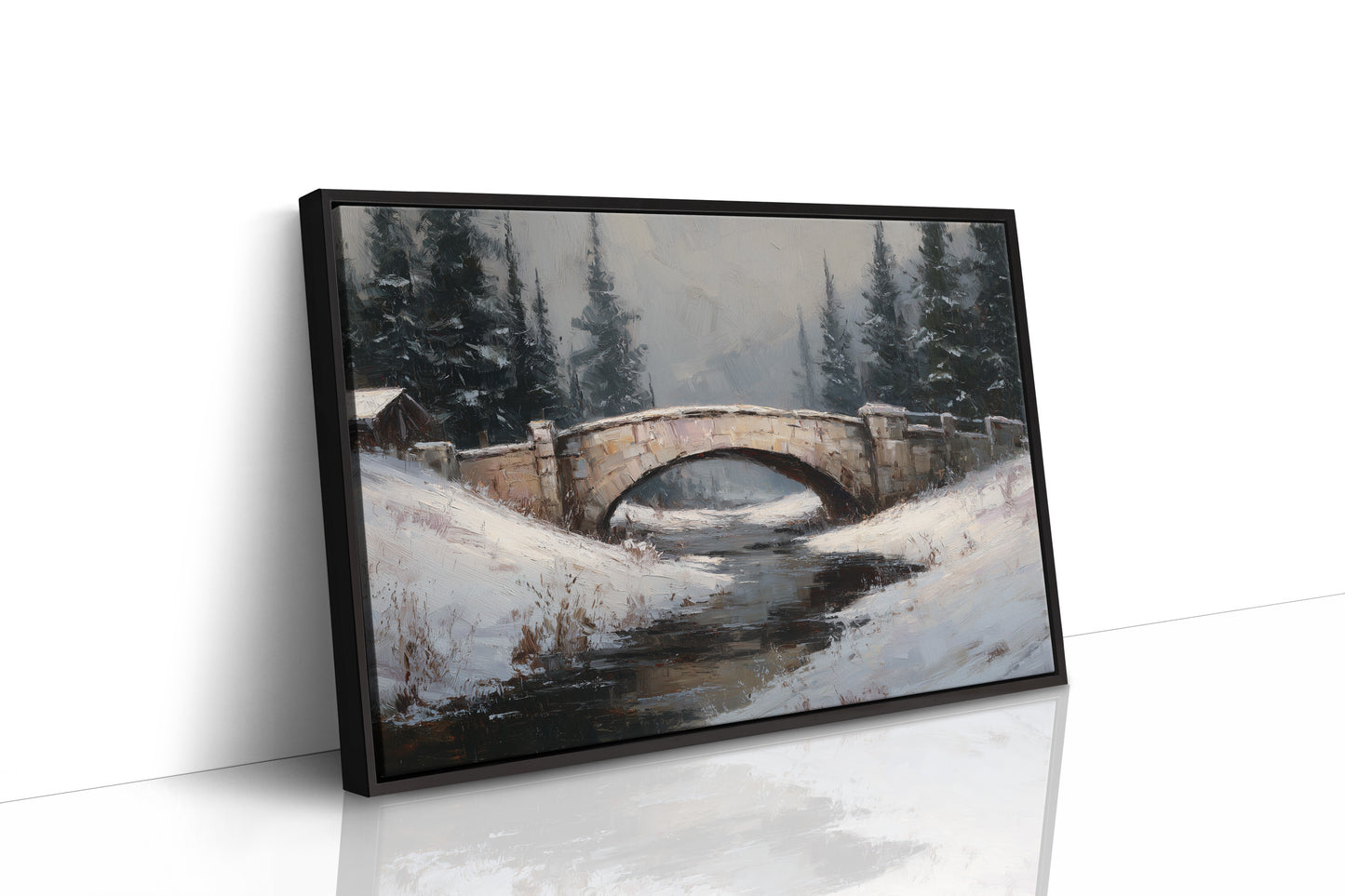 Winter Crossing at Dusk