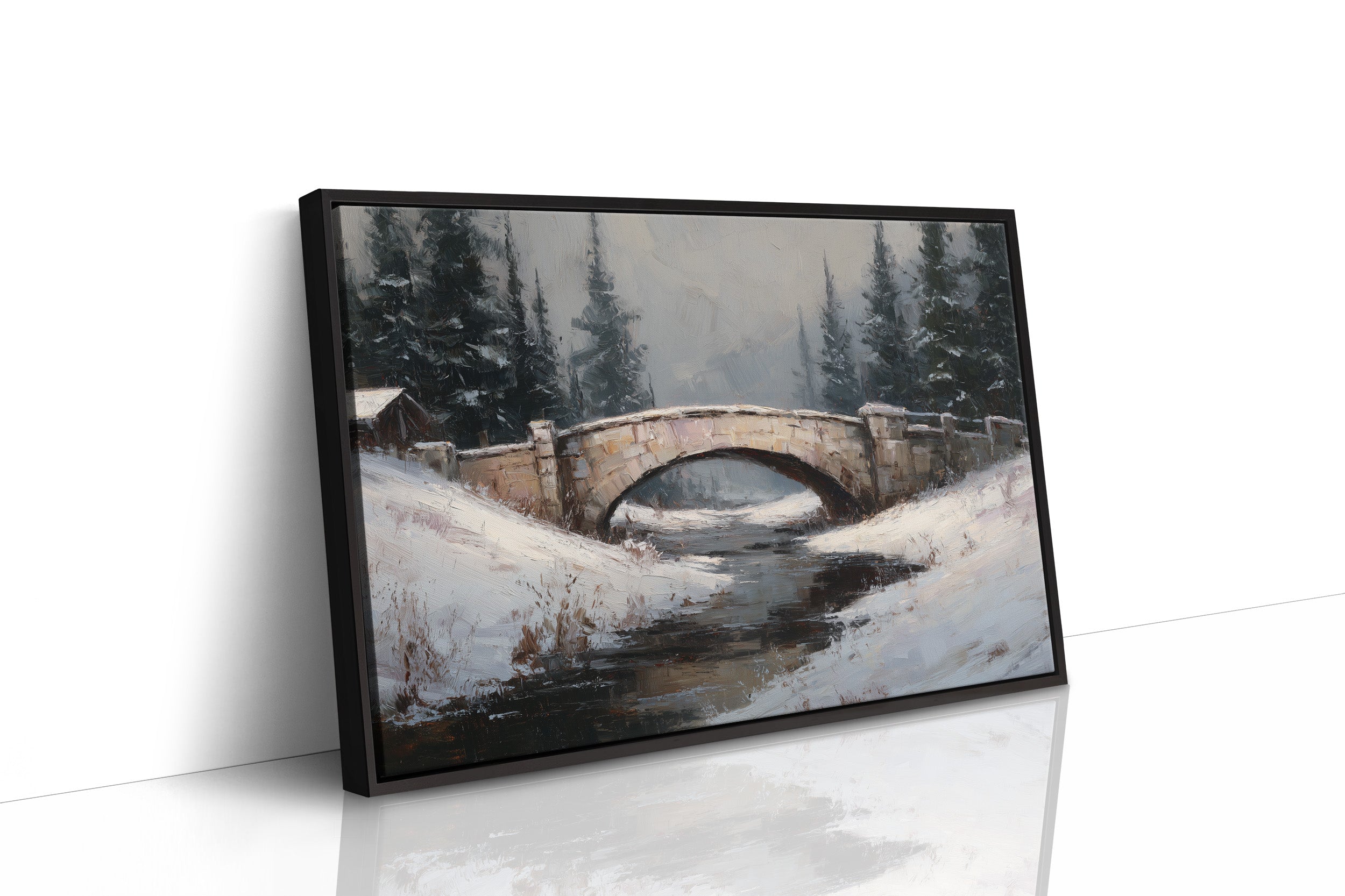 Winter Crossing at Dusk