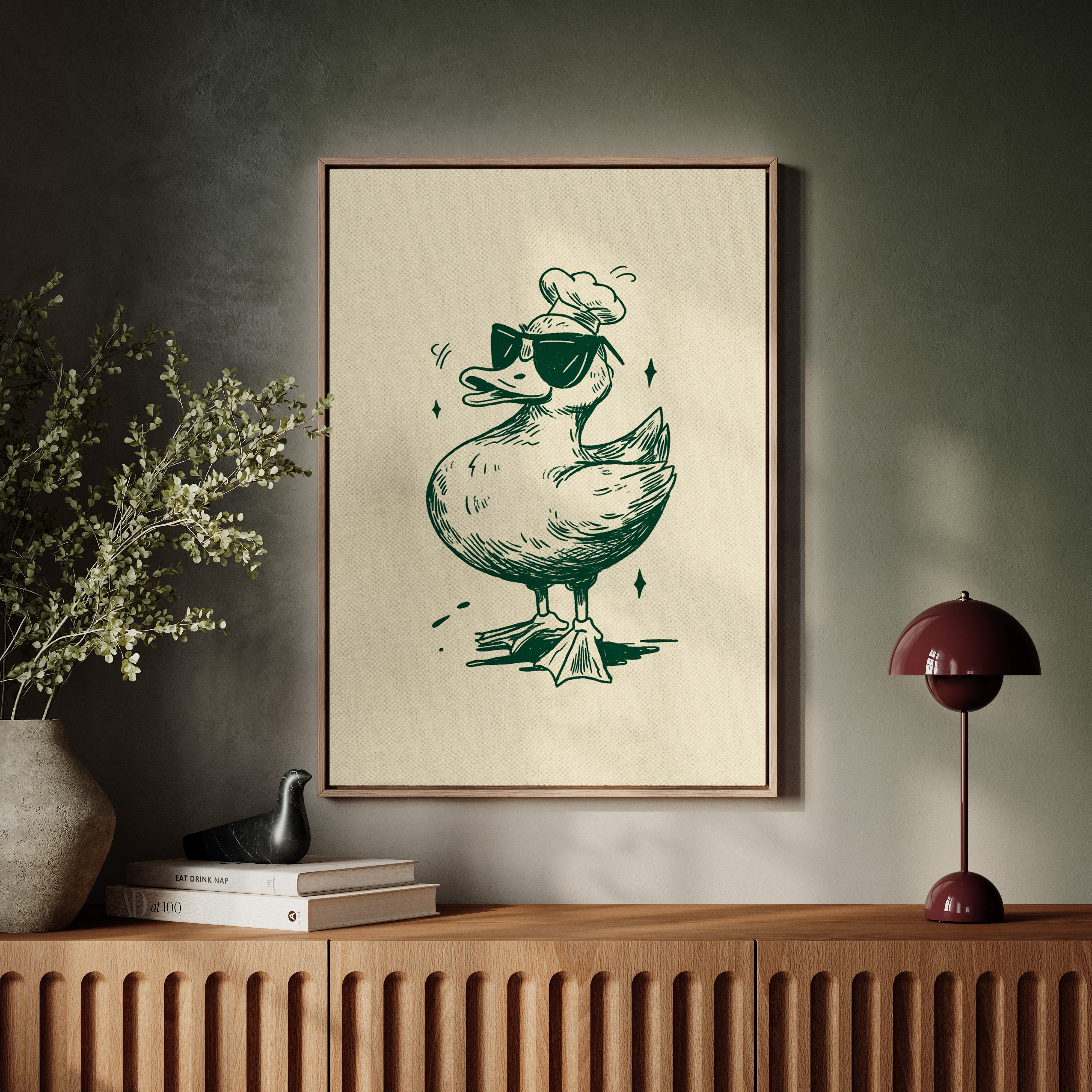 The Chef Duck Struts Proudly