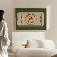 North Pole Express Ticket Print