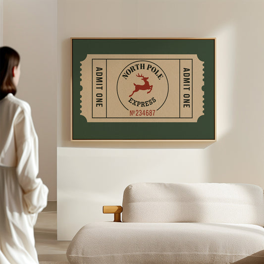 North Pole Express Ticket Print