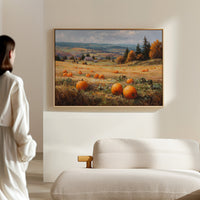 Pumpkins Rest In Rolling Hills