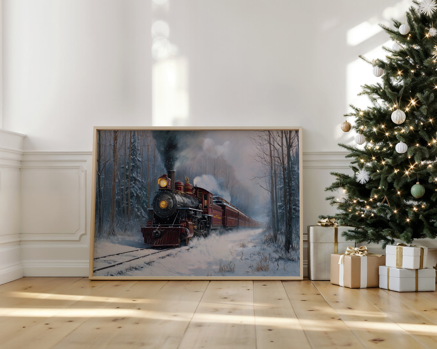 Steam Rises Through Winter's Quiet Forest