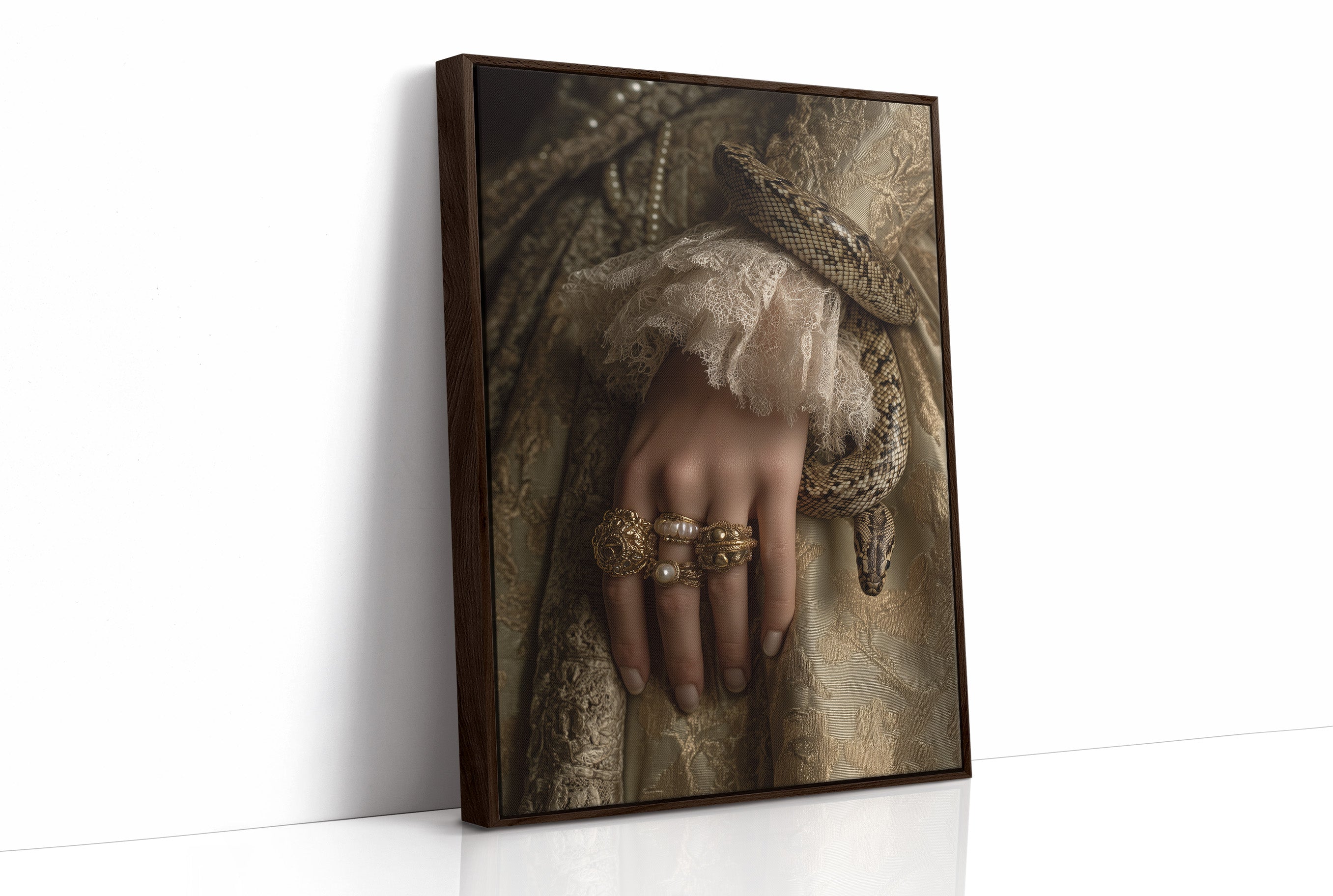 Serpent Coils Through Ancient Lace