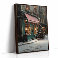 December Snow Lights The Bookshop